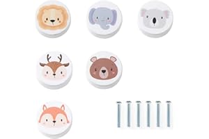 LATRAT 6 Stk Schrankknöpfe Holz, Dekoration für Schrankknäufe, Knauf für Kinderschrank, Holzgriffe für Schränke, Möbelknopf für Schubladen, Schrank, Kommode (Weiß 6)