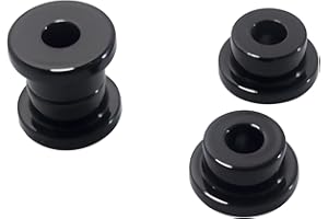 AIRCMT CNC Solid Billet Handlebar Riser Bushings Compatible With Harley Softail Dyna Sportster 1984-2016 Gloss Black