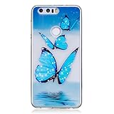 Huawei Honor 8 Case, BONROY® Huawei Honor 8 Fashion painting pattern Case Bumper Transparent Soft Gel Shockproof Case Resist Protection Shell for Huawei Honor 8