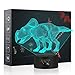 Produktbild Dinosaurier 3D Lampe Optische LED Täuschung Nachtlicht, Yunplus 7 Farbwech ändern Berühren Sie Botton Schreibtisch lampe Tischleuchte