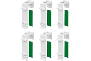 ShnminEU Set di 6 Supporti a morsetto lungo per tende a rullo doppie Klemmfix DuoRollo da serrare e incollare senza forare Ideali come accessori o ricambi per fissare su finestre e ante in PVC o legno