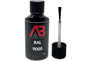 AB TOUCH-UPS RAL 9005 Jet Black Touch Up Paint Bottle 30ml With Brush Multi Use Window Door Metal Plastic Outdoor