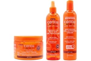 GENERIC Cantu Shea Butter Comeback Curl Next Day Curl Revitalizer, Curl Activator Cream & Coconut Curling Cream (Set of 3)