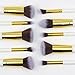 Nestling®10PCS Professional Premium Foundation Blending Blush Eyebrow Cosmetics Brushes Makeup Set, Golden White