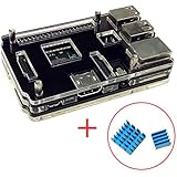 Corkea Raspberry Pi 3 Slim Gehäuse Case mit 2x Heatsinks