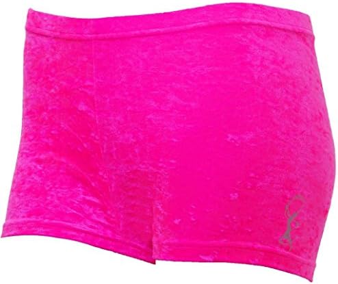 Gymnastic Shorts in Flo Pink Crushed Velvet