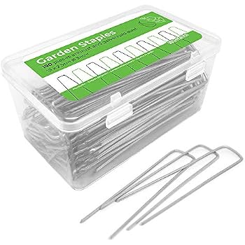 GardenMate Lot De 100 Piquets De Fixation En Acier H150mm L25mm 2.9mm - Tenue Exceptionnelle Pour Bâches Et Toiles