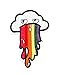 Produktbild RABANA Regenbogen-Aufnäher Erbrechen Wolke Punk, Bauch durch den Mund Cartoon Kinder Aufnäher Bügelbild T-Shirt Aufbügler Aufbügler