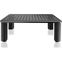 Pholiten Support de Moniteur, 4 Hauteur Téglable et Design Ventilé Support Ecran PC pour Ordinateur Portable, PC, Imprimante jusqu'à 20 kg MST008 Pholiten Support de Moniteur, 4 Hauteur Téglable et Design Ventilé Support Ecran PC pour Ordinateur Portable, PC, Imprimante jusqu'à 20 kg MST008