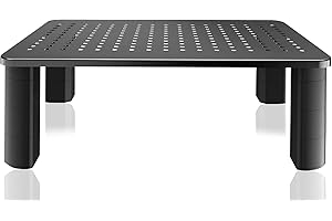 Pholiten Rehausseur d'écran Bureau - Support de Moniteur, Réglable, Charge Max. 20kg MST008