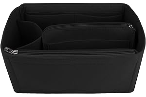 NOTAG Organizer do torebki, filcowy, z wieloma kieszeniami, do torby na ramię, rozmiar M, czarny