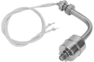 GAROSA Sensore di livello dell'acqua in acciaio inossidabile - Interruttore a galleggiante resistente per taniche domestiche e industriali con regolazione precisa del livello