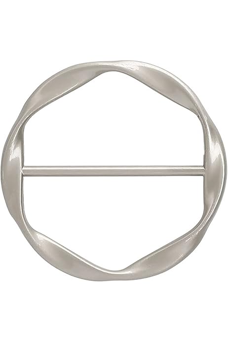 2 Fibbie Per Sciarpa A Forma Di X - Oro E Argento, Lega Metallica, Diametro 2.5 Cm - Foto 4