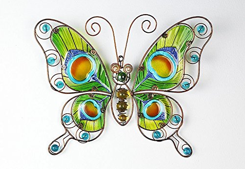 Deko-Schmetterling Metallschmetterling Wanddekoration Deko aus Glas und Metall - 2