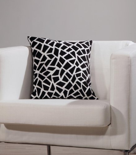 Albani Relaxing Moments Helsinki, Kissenbezug aus Chenille, 40×40 cm, Schwarz-Weiß Mosaik, 261793 - 3