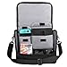 Produktbild MoKo Nintendo Switch Tasche, Großraum Große Kapazität Reisen Tragbare Schultertasche Messenger Tasche Schutzhülle für Nintendo Switch Konsole, Kontroller, Gamepad, Ladegerät und Kabel - Schwarz & Blau
