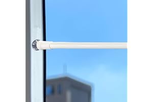 BANJILI 4 Pezzi Aste per Tende Senza Forare,Bastone a Pressione per Tende a Vetri，Bacchette Tende a Pressione per Finestre，Tendine Cucina Bagno (4PEZZI 40-70CM)