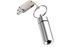 Zceplem Portachiavi Contenitore per Pillole | Scatola per Pillole Piccola Impermeabile - Contenitore portapillole Portatile per Borsa, portapillole in Metallo Impermeabile per Esterni