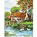 Produktbild AELAHER Malen Nach Zahlen Digital Riverside Pastorale Leben DIY Acrylfarbe Auf Leinwand Moderne Wandkunst Bild Coloring by Anzahl Geschenk-Kits Einzigartige Frameless 40X50Cm