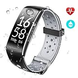 JUCERS Fitness Armband mit Pulsmesser, Wasserdicht IP68 Schwimmen Fitness Tracker