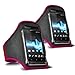 Produktbild ONX3 - TWIN PACK - Samsung Galaxy Star Trios S5283 verstellbarem Schultergurt Jogging Wandern Gymnasium Sports Armband (Pink)