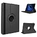 Produktbild UC-Express Tablet Schutzhülle passend für Samsung Galaxy Tab A6 7.0 hochwertiges Kunstleder Hülle Tasche Standfunktion 360° Drehbar Cover Universal Case, Farben:Schwarz