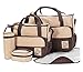 5pcs Baby bag Baby Nappy Changing Bag Set Diaper Bag Brand new (Brown)