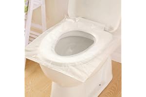 Annhao Fundas de Papel para Asiento de Inodoro 50 Piezas, Viaje Paquete De Desechable Papel Asiento Inodoro Fundas para Baño, Viaje, Hospital, hogar, Desechables