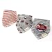 CuteOn Baby Drool Bibs, Unisex 3-Pack Absorbent Cotton, Triangle Bib with Snaps Gift for Boys & Girls - Asorted