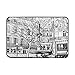 Produktbild MONTOJ City Fountain Skizzierteppich Badezimmerteppich, super weich, Wohnzimmer, Schlafzimmer, Heimdekoration, Fußmatte, Abriebfest