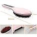 Ceramic Straight HairBrush Comb Hair Straightener - Rose Pink