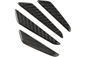 REQAG 4 Pieces Black Carbon Fiber Car Door Bump Protector Sticker SUV,Pack of Protection Devices for Car Door Edges