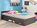 Produktbild expendio Jugendbett Leader 6.1 grau 90x200 2X Bettkasten Lattenrost Matratze Singlebett Gästebett Jugendzimmer