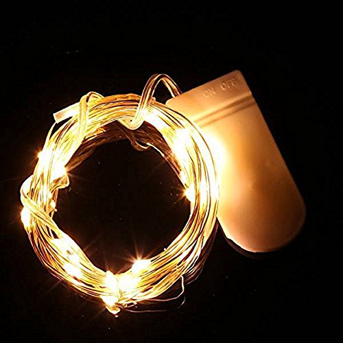 Girlanden Lichterkette wasserdicht Kupfer Draht 2 m 20-leds Kette Power Dekoration Weihnachten Hochzeit Geburtstag – warmweiß