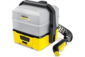 Kärcher Mobile Outdoor Cleaner OC 3 Plus, Fördermenge: 2 l/min, Gewicht: 2,3 kg, Wassertank: 7 l, Lithium-Ionen-Akku, Spiralschlauch, Gerätefilter, Abnehmbarer Wassertank, schonender Niederdruck
