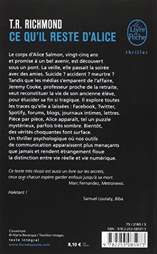 Book's Cover of Ce qu'il reste d'Alice