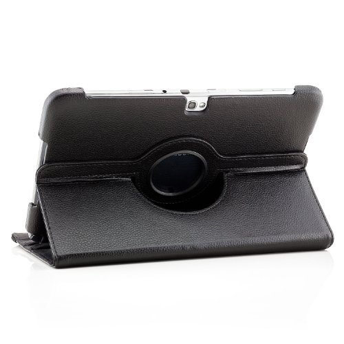 Saxonia Samsung Galaxy Note 10.1 (GT-N8000) Hülle Case Tablet Tasche Schutzhülle (360°) Cover Premium Qualität Schwarz - 5