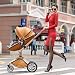 Hot Mom Pushchair 2016, 3 in 1 Baby Stroller Travel System With Bassinet Brown (blue)