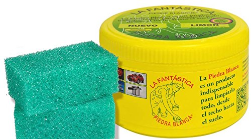 La Fantástica Piedra Blanca La pierre blanche (4 pots d'argile blanche + 4 éponges)