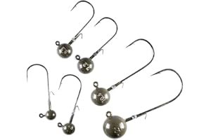 ‎LMAB Tungsten Jigköpfe, LMAB bleifreie Jig-Haken Set, für Gummifische & Gummiköder, zum Angeln auf Barsch, Zander & Hecht, alle Größen und Gewichte