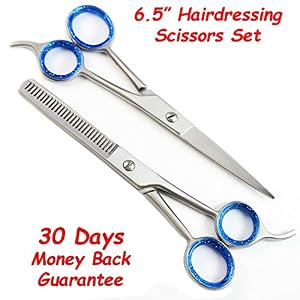 5" Professional Saloon Hairdressing Hair Cutting Thinning Barber Scissor thinner Set - Image 3