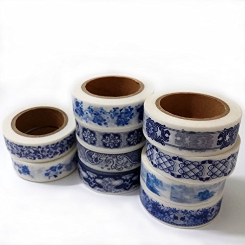 Leo de la elecci n China azul y blanco patrones Washi Tape Set De 10 reviews Leo de la elecci n China azul y blanco patrones Washi Tape Set De 10