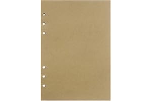 MALEDEN A5 Notizbucheinlage, unliniert, blanko, Bastelpapier, für großes nachfüllbares Tagebuch, Notizbuch, 200 Seiten