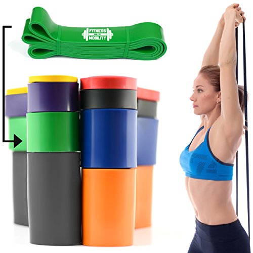 CKB LTD® Fitness Resistance Band SINGLE BAND | Widerstandsbänder | Fitnessbänder Trainingsbänder für Bodybulding Yoga Krafttraining Powerlifting & Fitness - Für Frauen und Männer geeignet, zur Unterstützung des Trainings und bei Klimmzügen, Calisthenics Gymnastik Pull-Up Klimmzughilfe | Professionelle Latex Widerstand Bänder