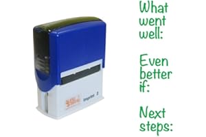 SuperStickers DSV13050 What Went Well, Even Better If and Next Steps Multi Message Stamper - Green,Small