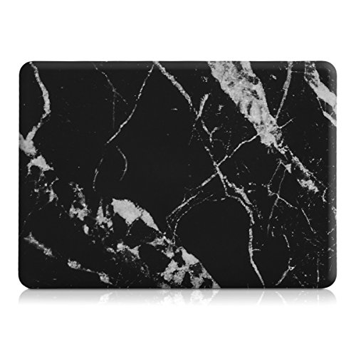 kwmobile Hardcase Laptop Hülle für Apple MacBook Air 13″ (ab Mitte 2011) – Marmor Design Schwarz Weiß dünne gummierte Schutzhülle Cover Case Tasche - 2