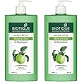 Biotique Green Apple Shine & Gloss Shampoo & Conditioner| Promotes Healthy, Shiny and Glossy Hair | Nourishes Scalp | Makes Hair Soft & Smooth |100% Botanical Extracts| All Skin Types | 650ml