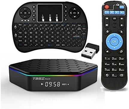 T95Z PLUS TV BOX + Wireless Keyboard, Octa Core Android 6.0 2GB 16GB 2.4G/5G Dual WIFI 1000M LAN Bluetooth 4.0 4K 3D (16G+KEYBOARD)