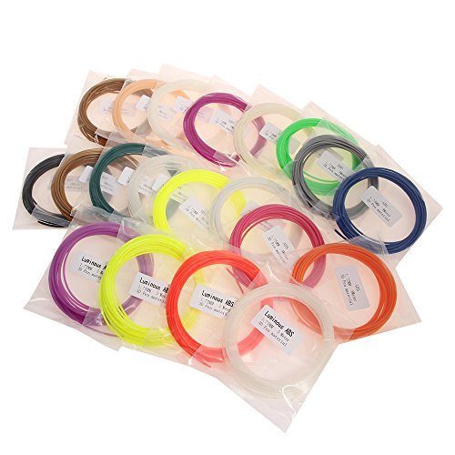 3D Druckstift Stift, Intelligenter 3D Pen 3D Stift 3D Druckstift 3D Printing Pen Dritte Generation mit 2 Packs Filaments EU Adapter für Freihand 3D Zeichnungen - 3D Printing Filament aus PLA/ABS Material in 20 Farben