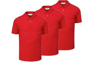 Trutex 3 Pack Standard Fit Short Sleeve School Polo Shirts for Boys and Girls (2-16 Years), Unisex Kids Polo Shirts Boys and Girls, Ideal for PE Kits - Genuine School Uniform